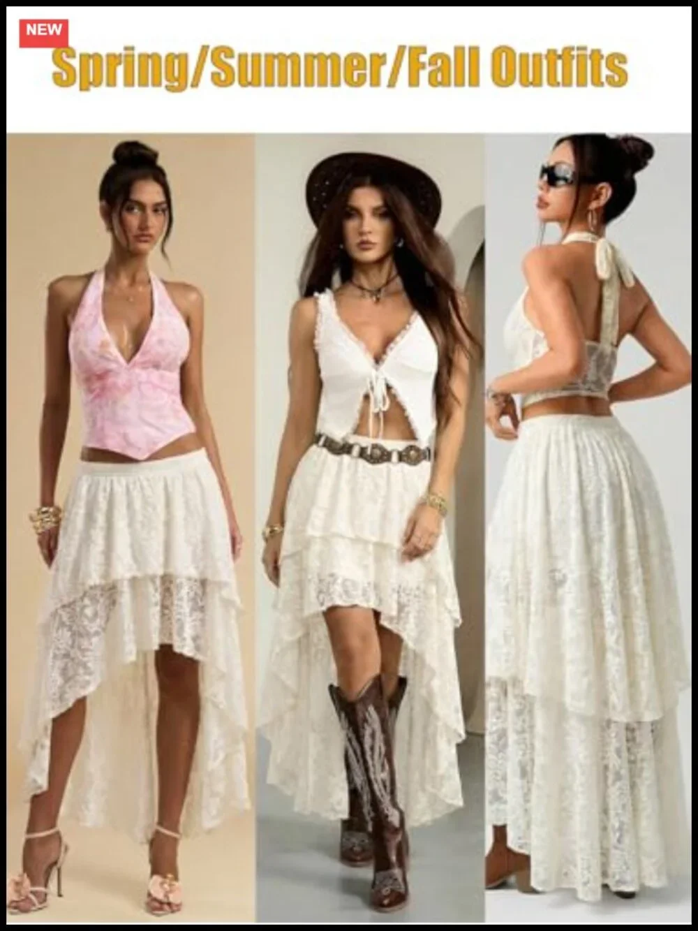 High Stretch Ruffle Maxi Skirt Y2K Asymmetrical High Low